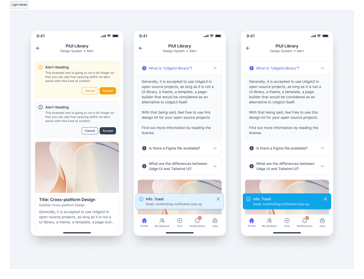 PiUI Alert - Light mode